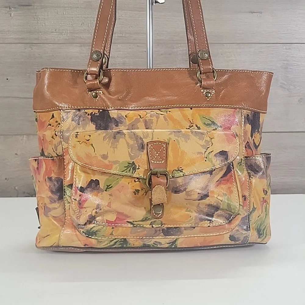 Patricia Nash Floral Leather Tote Bag